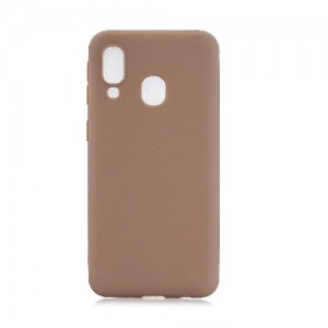 Θήκη Σιλικόνης Soft TPU Back Cover Για Samsung A20E - Καφέ