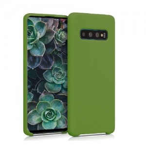 Θήκη Σιλικόνης Soft TPU Back Cover Για Samsung S10 Plus - Πράσινο Σκούρο