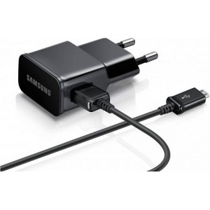 Φορτιστής Ταχείας Φόρτισης Samsung EP-TA200EWE + ECB-DU5ABE Micro USB 2A Fast Charging (Bulk) - Μαύρο