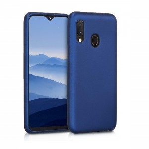 Θήκη Σιλικόνης Soft TPU Back Cover Για Samsung A20 - Μπλέ Σκούρο