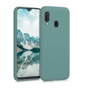 Θήκη Σιλικόνης Soft TPU Back Cover Για Samsung A20 - Τιρκουάζ