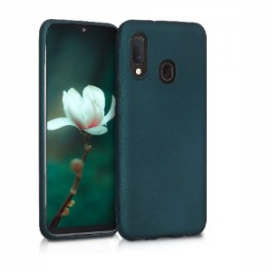 Θήκη Σιλικόνης Soft TPU Back Cover Για Samsung A20 - Πράσινο Σκούρο