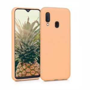 Θήκη Σιλικόνης Soft TPU Back Cover Για Samsung A20 - Καφέ