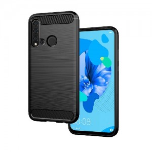 Θήκη Brushed Carbon για Huawei P20 lite 2019  - Μαύρο