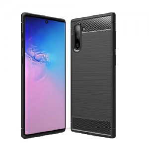 Θήκη Brushed Carbon για Samsung Galaxy Note 10 - Μαύρο