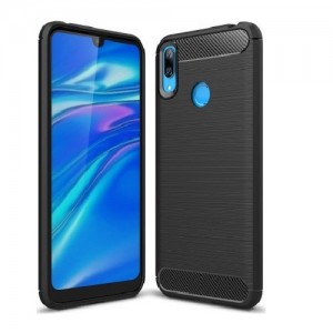 Θήκη Brushed Carbon για Huawei Y7 Pro 2019  - Μαύρο