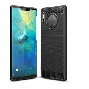 Θήκη Brushed Carbon για Huawei Mate 30 - Μαύρο