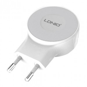 Φορτιστής με δύο θύρες USB για Ios & Android - LDNIO A2269 Dual USB 2.1A + Καλώδιο Φόρτισης Lightning- Λευκό