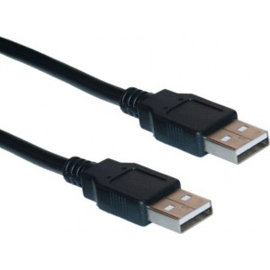 OEM Καλώδιο USB Male σε USB Male 1.5m - Μαύρο