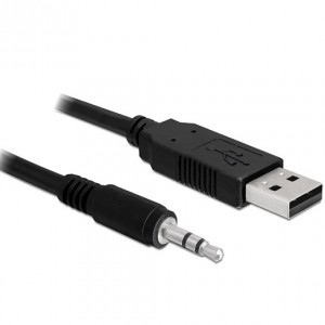 OEM Καλώδιο USB Male σε 3.5mm Jack 1.5m - Μαύρο