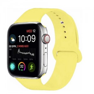 Λουράκι Σιλικόνης Smoothband (Apple Watch 38/40mm) - Κίτρινο 