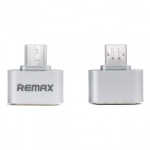 REMAX RA-OTG  Αντάπτορας Micro USB Aρσενικό Σε USB Θηλυκό Host OTG - Ασημί