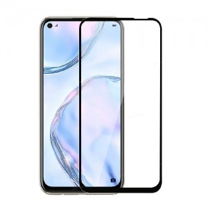 Full Face Προστασία Οθόνης Tempered Glass 9H για Huawei P40 Lite/ Nova 6SE/ Nova 7i - Μαύρο