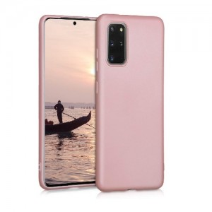 Θήκη Σιλικόνης Soft TPU Back Cover Για Samsung S20 Plus - Metallic Ρόζ 