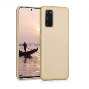 Θήκη Σιλικόνης Soft TPU Back Cover Για Samsung S20 Plus - Metallic Χρυσό