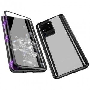 Wozinsky Μεταλλική Μαγνητική Θήκη Aluminium Bumper Case Μπρός-Πίσω για Samsung S20 ULTRA (58703-9111201895669)  - Μαύρο