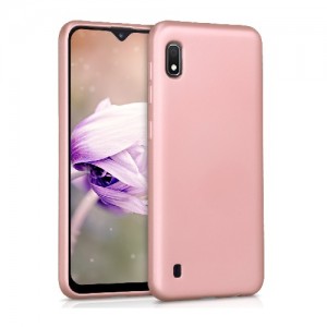 Θήκη Σιλικόνης Soft TPU Back Cover Για Samsung Galaxy A10 - Metallic Ρόζ