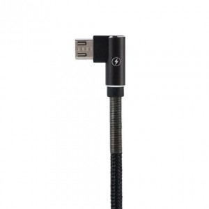 REMAX Γωνιακό Καλώδιο Μεταφοράς Δεδομένων 90° Micro USB RC-119m - Μαύρο