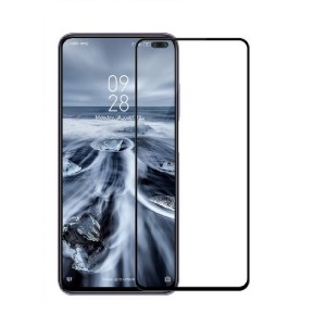 Full Face Προστασία Οθόνης Tempered Glass 9H για Xiaomi Redmi K30 - Μαύρο