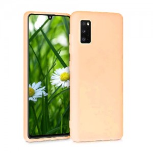 Θήκη Σιλικόνης Soft TPU Back Cover Για Samsung Galaxy A41 - Peach