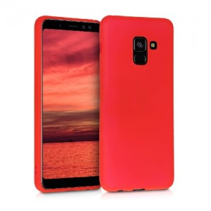 Θήκη Σιλικόνης Soft TPU Back Cover Για Samsung Galaxy A8 Plus 2018  - Κόκκινο 