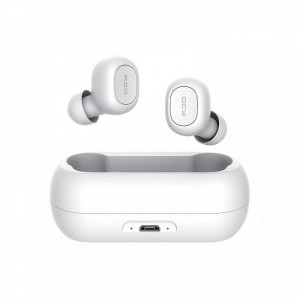 QCY T1C Bluetooth 5.0 Hi-Fi TWS Headset IPX4 Water-proof Με Βάση Φόρτισης - Λευκό