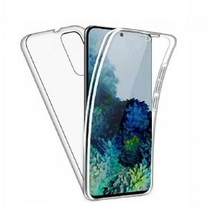 Θήκη Σιλικόνης 360° Μπρός - Πίσω Για Samsung Galaxy S21 Ultra - Διάφανη