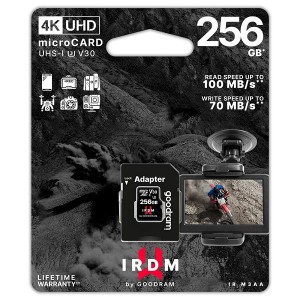 Κάρτα Μνήμης Goodram Micro SD XC UHS-I 256GB Class 10 Με Αντάπτορα SD (IR-M3AA-2560R12)