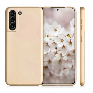 Θήκη Σιλικόνης Soft TPU Back Cover Για Samsung S21 - Metallic Χρυσό 