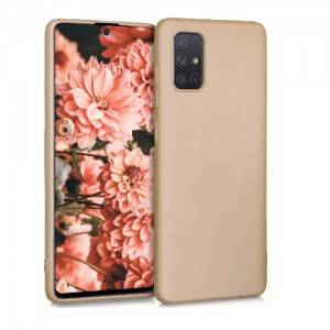 OEM Θήκη Σιλικόνης Soft TPU Back Cover Για Samsung Galaxy A71 / A71 5G - Metallic Χρυσό 