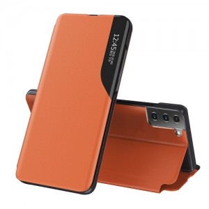 ECO Leather Case Θήκη Πορτοφόλι Με Stand Για Samsung Galaxy S21 Plus 5G - Πορτοκαλί