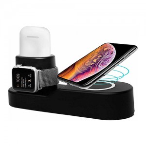 Dock Ασύρματης Φόρτισης Για AirPods Blaulock W3 Stand 4 in 1 - Μαύρο