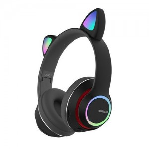 OEM L450 Ασύρματα Ακουστικά Cat Headphones - Μαύρο 