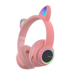 OEM L450 Ασύρματα Ακουστικά Cat Headphones - Ρόζ