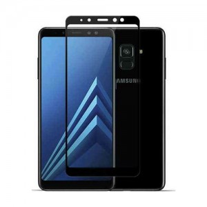 9D Full Cover Προστασία Οθόνης Tempered Glass 9H για Samsung Galaxy A8 Plus 2018 - Μαύρο