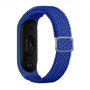 OEM Λουράκι Universal Υφασμάτινο Braided Για Xiaomi Mi Band 3 /4 / 5 / 6 - Μπλε