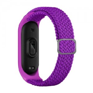 OEM Λουράκι Universal Υφασμάτινο Braided Για Xiaomi Mi Band 5 / 6 - Μωβ