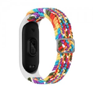 OEM Λουράκι Universal Υφασμάτινο Braided Για Xiaomi Mi Band 3 /4 / 5 / 6 - Rainbow