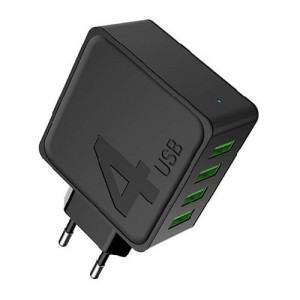 Αwei C-842 Φορτιστής Ρεύματος 4A Με 4 Θύρες USB Fast Charger - Μαύρο