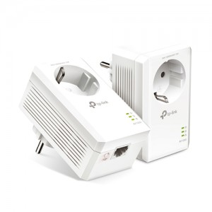 TP-LINK TL-PA7017P KIT v4 AV1000 Powerline Διπλό για Ενσύρματη Σύνδεση με Passthrough Πρίζα και Θύρα Gigabit Ethernet