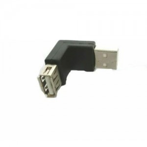 USB Adapter M/F 90 degree Aculine AD-038