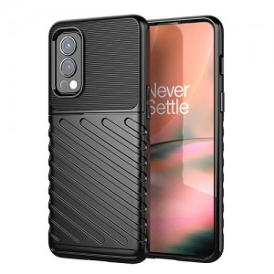 Thunder Case Flexible Tough Rugged Cover TPU Case for OnePlus Nord 2 5G - Μαύρο