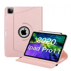 Περιστρεφόμενη Θήκη Με Βάση Στήριξης για Apple iPad Pro 12.9 2020 - Ροζ Χρυσό