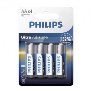 PHILIPS Ultra αλκαλικές μπαταρίες LR6E4B/10, AA LR6 1.5V, 4τμχ