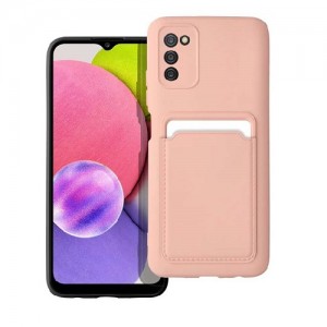 Forcell Θήκη Σιλικόνης Με Θήκη Για κάρτες Samsung Galaxy A03S - Κοραλί 