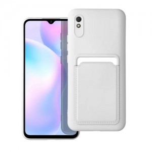 Forcell Θήκη Σιλικόνης Με Θήκη Για κάρτες Xiaomi Redmi 9A / 9AT - Λευκό 