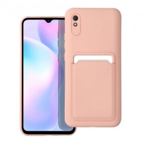 Forcell Θήκη Σιλικόνης Με Θήκη Για κάρτες Xiaomi Redmi 9A / 9AT - Κοραλί 