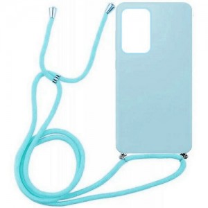 Colored Silicone Cord Case Για Samsung Galaxy A33 5G με Κορδόνι Back Cover - Γαλάζιο