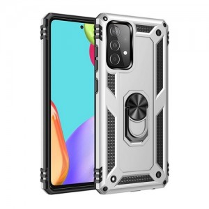 Hybrid Shockproof Armor για Samsung Galaxy A53 5G Case With Rotating Ring - Ασημί