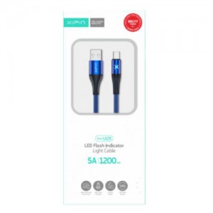 XIPIN LX29 Braided Καλώδιο Regular USB σε Micro USB 1.2m - Μαύρο / Μπλε